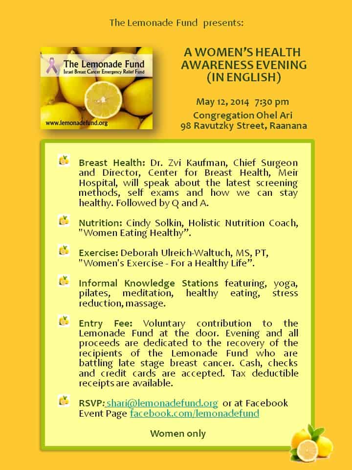 Oops! Corrected Address for Women's Health Awareness Event