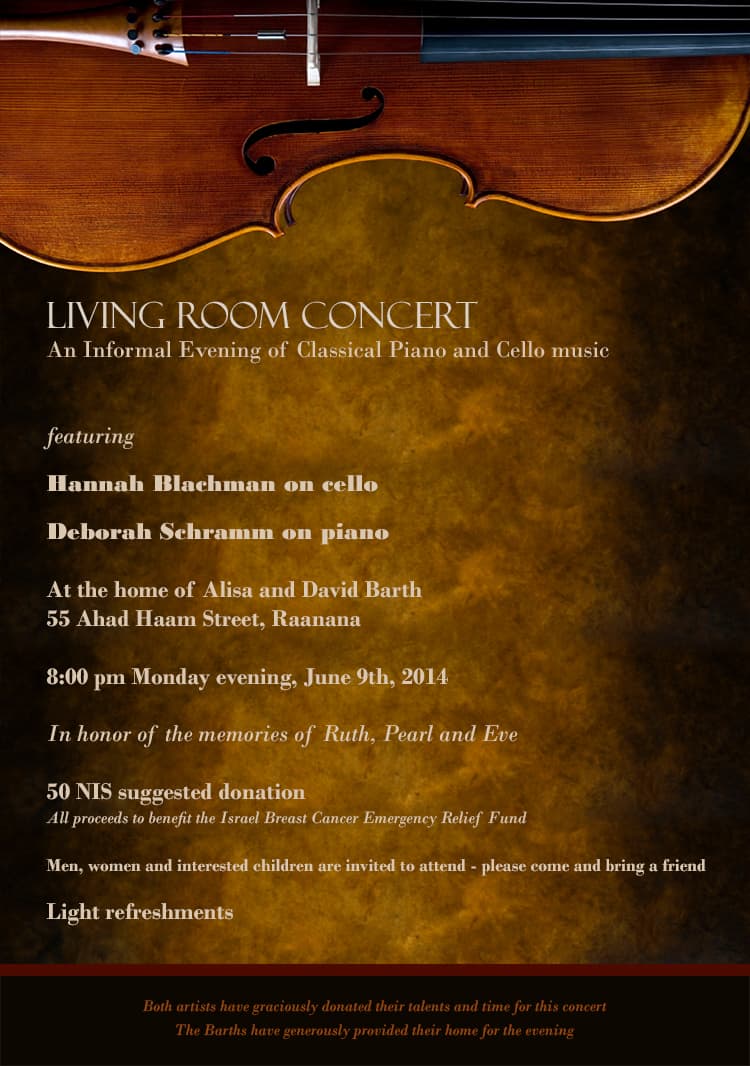 A LIving Room Concert to Benefit the Lemonade Fund